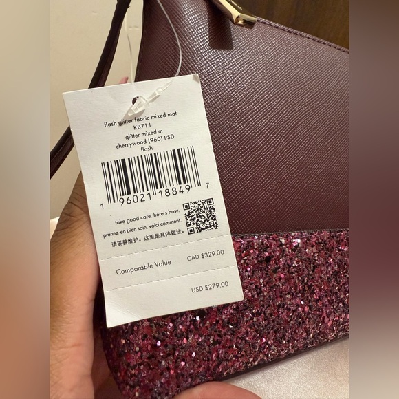Kate Spade glitter purple crossbody purse - Picture 7 of 10
